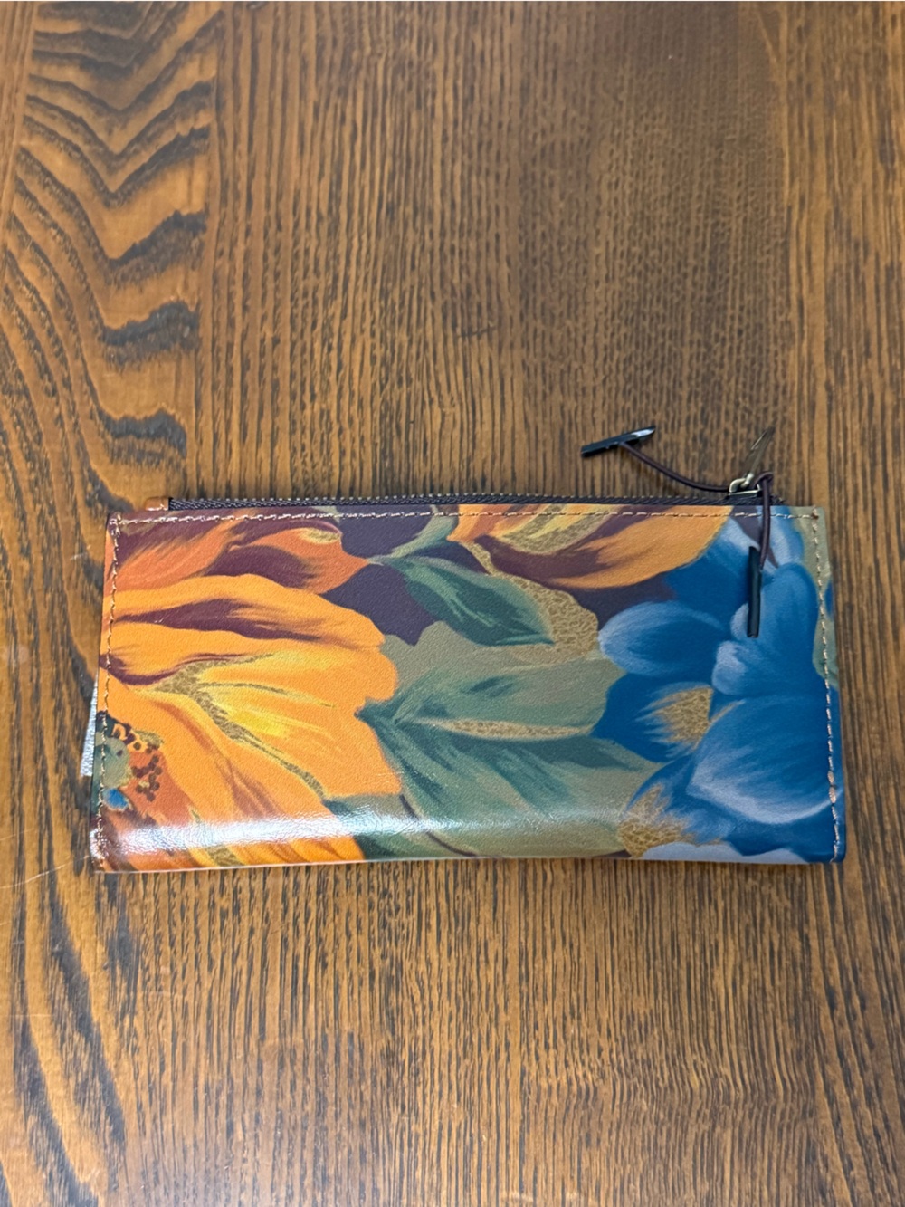 🆕 Patricia Nash Nazari Leather Bifold Wallet Marigold Harvest Print - Picture 3 of 9